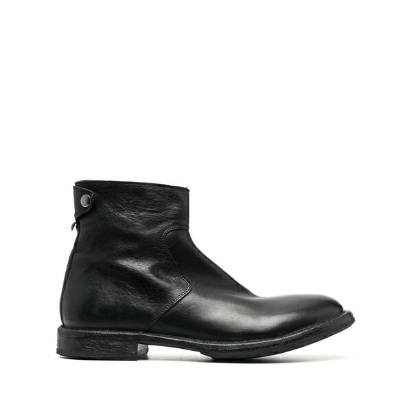 モマ メンズ ブーツ シューズ Smooth-grain leather boots Black