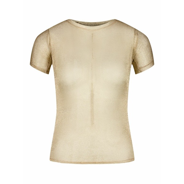 オットリンガー レディース Tシャツ トップス Knitted t-shirt Gold|asty