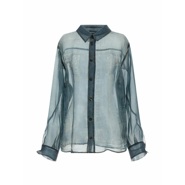 ハイクール レディース シャツ トップス Maya silk shirt Blue|asty