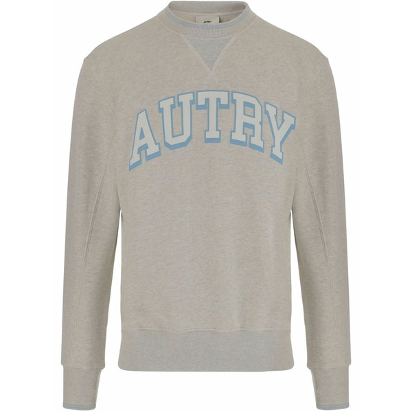 オートリー メンズ パーカー・スウェットシャツ アウター Logo-print cotton sweatshirt  Grey