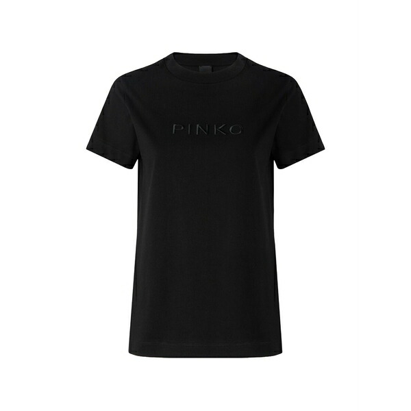 ピンコ レディース ティーシャツ トップス Logo t-shirt Black トップス-レディースファッション-Tシャツ・カットソー