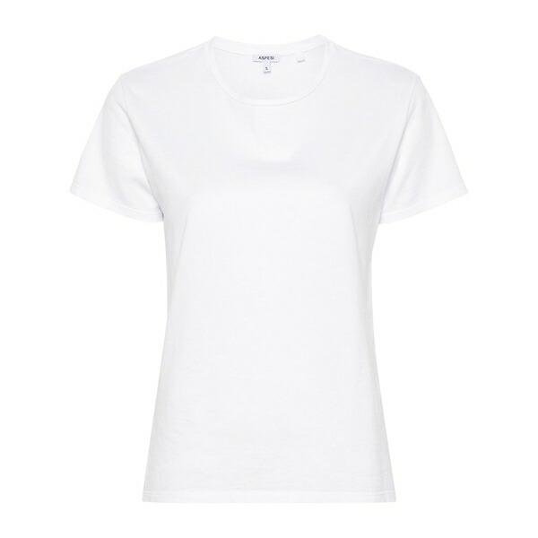 アスペジ レディース プルオーバー トップス M茫漏lange cotton t-shirt White