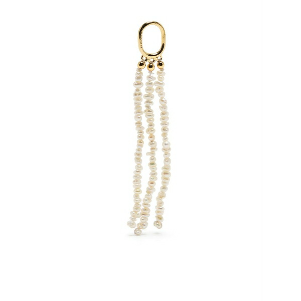 マリア ブラック レディース ピアス&イヤリング アクセサリー King pearl charm Gold|asty