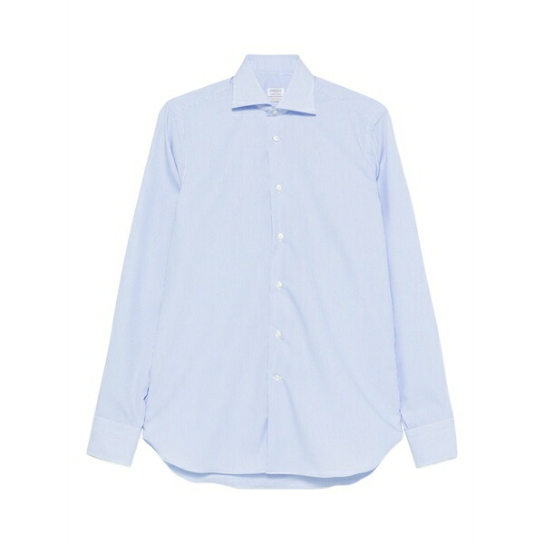 ボリエッロ メンズ シャツ トップス Striped cotton shirt Blue