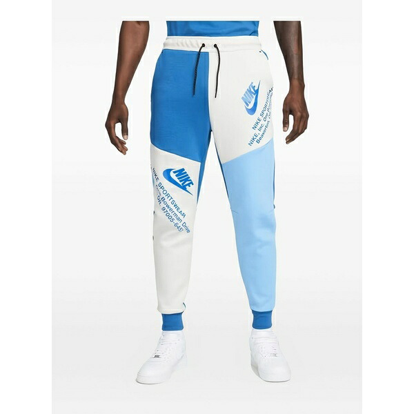 ナイキ メンズ カジュアルパンツ ボトムス Panelled fleece track pants Blue|asty