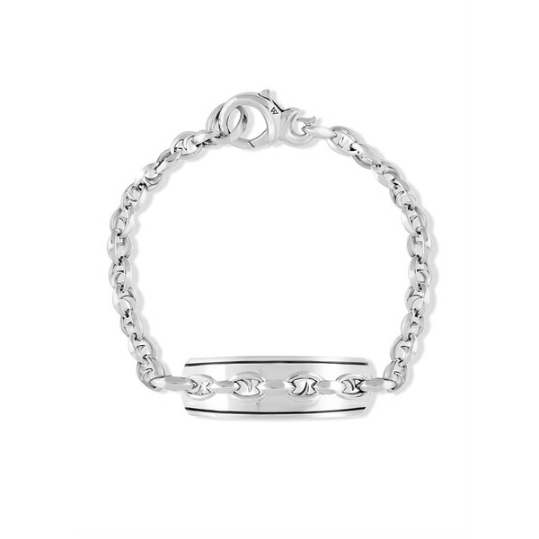 ステファンウェブスター メンズ ブレスレット・バングル・アンクレット 佩び物 Polished-plaque detail bracelet Silver