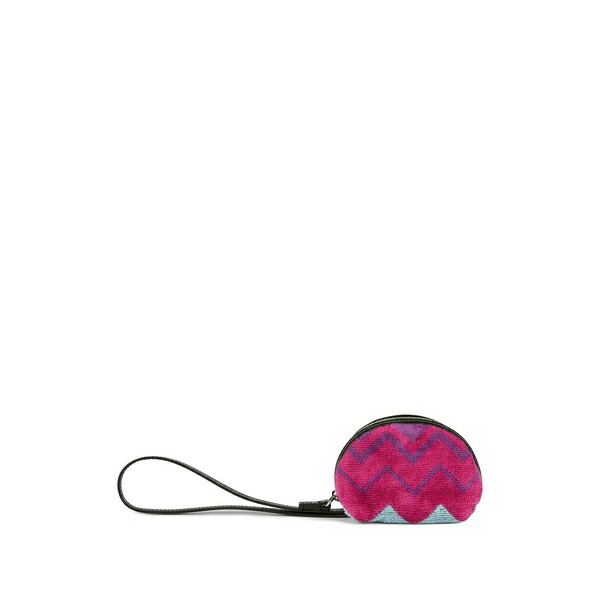 ミッソーニ 介護ホーム メンズ 札入れ 付属物 Zigzag-pattern coin case  Pink メンズ財布-バッグ・小物・ブランド雑貨