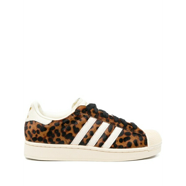 アディダス レディース スニーカー シューズ Superstar leopard-print sneakers Brown