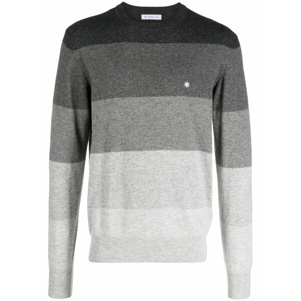 マニュエル リッツ メンズ 編み物\u0026プルオーバー アウター Logo-embroidered knitted jumper Grey
