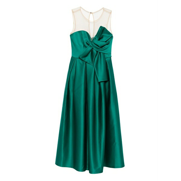 ニッサ レディース ワンピース トップス Bow-detail midi dress Green｜asty