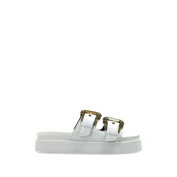 ベルサーチ レディース サンダル シューズ Arizona buckle-strap platform sandals White|asty