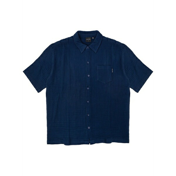 デイリー・つづり方 メンズ プルオーバー トップス Enzi seersucker cotton shirt Blue