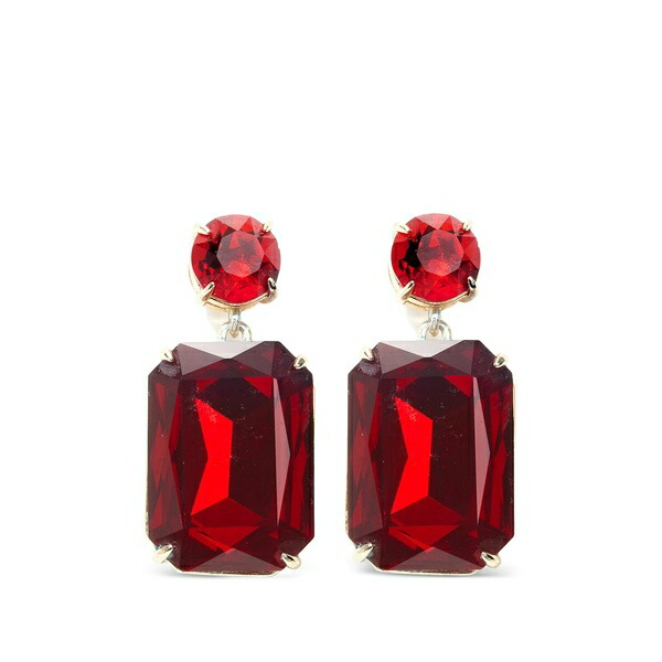 キャロライナヘレラ レディース ピアス&イヤリング アクセサリー Crystal riviere drop earrings Gold|asty