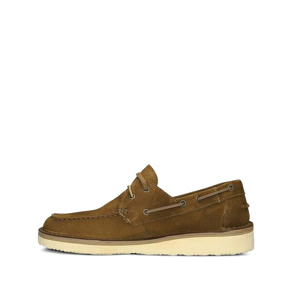 アストルフレックス メンズ スリッポン・ローファー シューズ Suede-leather lace-up boat loafers Brown