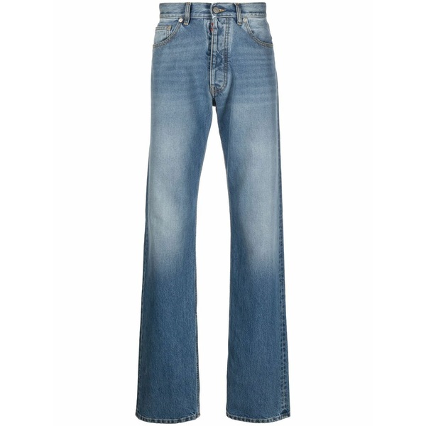 マルタンマルジェラ メンズ デニムパンツ ボトムス Four-stitch straight-leg jeans Blue|asty