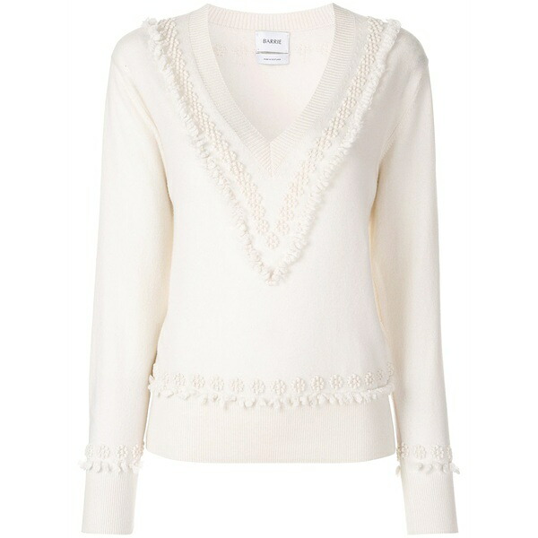 バリー レディース 編み物\u0026スウェーター アウター Romantic timeless cashmere v neck pullover Neutrals
