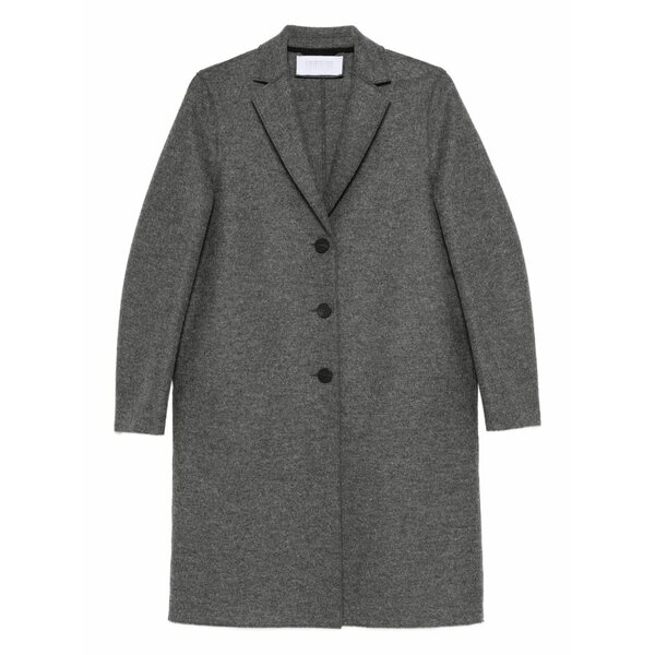 ハリスワーフロンドン レディース 厚地の外套 アウター Buttoned single-breasted coat Grey コート・ジャケット-レディースファッション