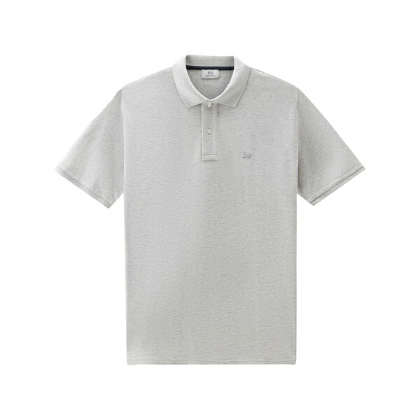 ウール リッチ メンズ ポロシャツ トップス Logo-embroidered polo shirt Grey|asty