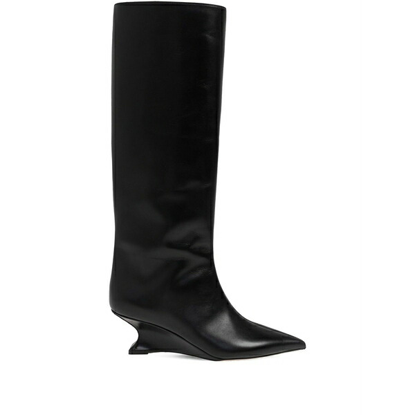 パリテキサス レディース ブーツ シューズ 65mm pointed-toe sculpted-heel boots Black|asty