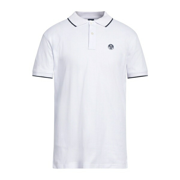 【送料無料】 ノースセール メンズ Tシャツ トップス Polo shirts White|asty