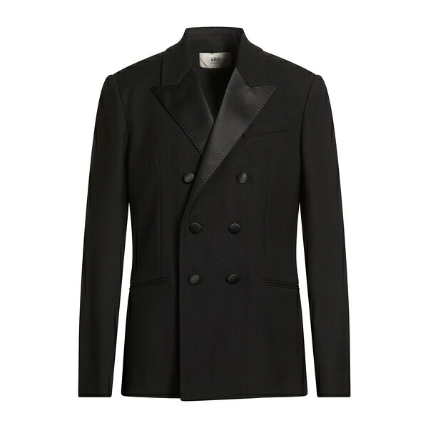 【送料無料】 アミ アレクサンドル マテュッシ メンズ ジャケット＆ブルゾン アウター Blazers Black｜asty
