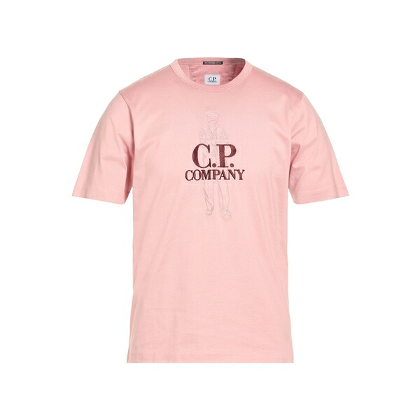 【送料無料】 シーピーカンパニー メンズ Tシャツ トップス T-shirts Pink|asty