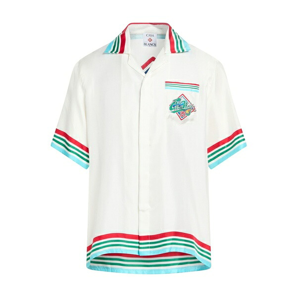 【送料無料】 カサブランカ メンズ シャツ トップス Shirts White｜asty