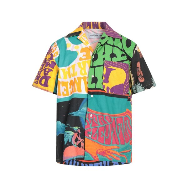【貨物輸送無料】 デパートメントファイブ メンズ プルオーバー トップス Shirts Green