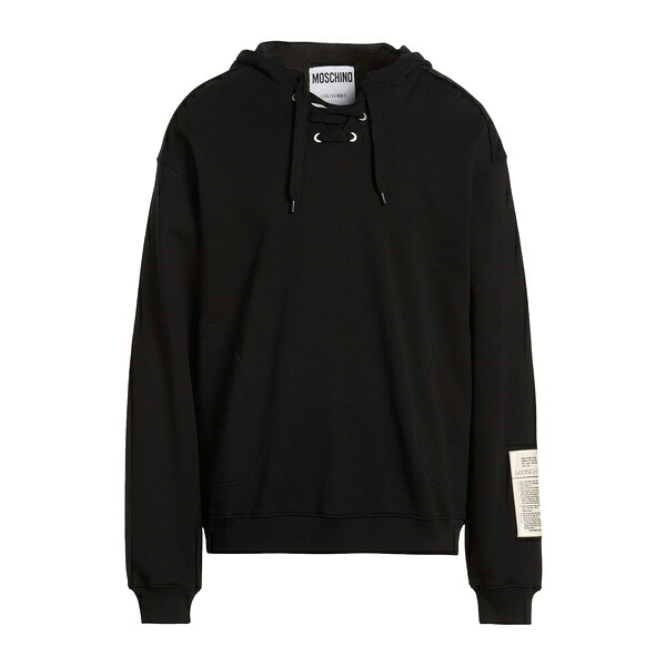 【送料無料】 モスキーノ メンズ パーカー・スウェットシャツ アウター Sweatshirts Black｜asty 88,440円