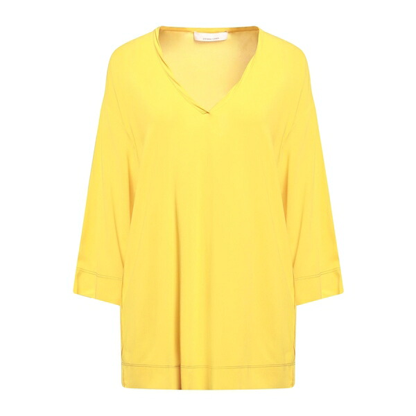 【送料無料】 リビアナコンティ レディース Tシャツ トップス Tops Yellow｜asty