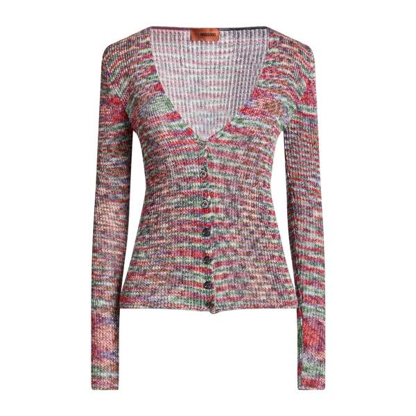【貨物輸送無料】 ミッソーニ レディース 編み物\u0026プルオーバー アウター Cardigans Red