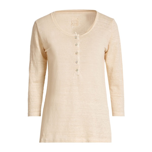 【貨物輸送無料】 １２０％リノ レディース ティーシャツ トップス T-shirts Beige レディースファッション-トップス