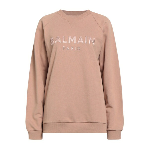 【貨物輸送無料】 バルマン レディース パーカー・スウェットシャツ アウター Sweatshirts Brown