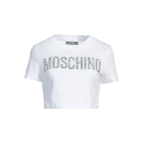 【貨物輸送無料】 モスキーノ レディース プルオーバー トップス T-shirts White