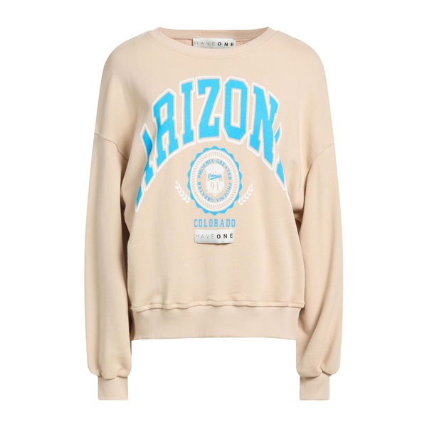 【送料無料】 ハブワン レディース パーカー・スウェットシャツ アウター Sweatshirts Beige|asty
