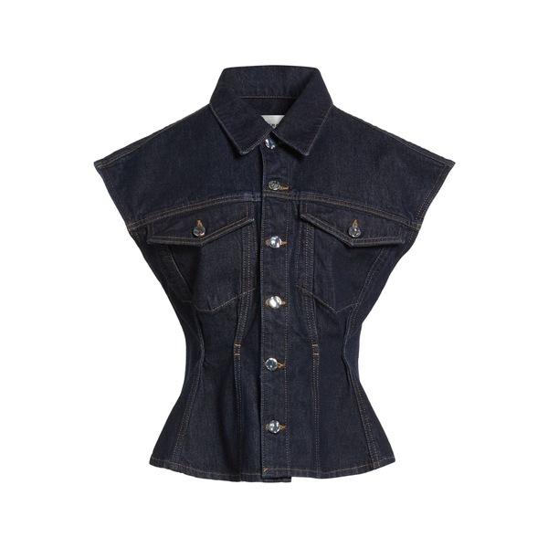 【貨物輸送無料】 ひな形 レディース 上衣＆上衣 アウター Denim outerwear Blue レディースファッション-コート・ジャケット