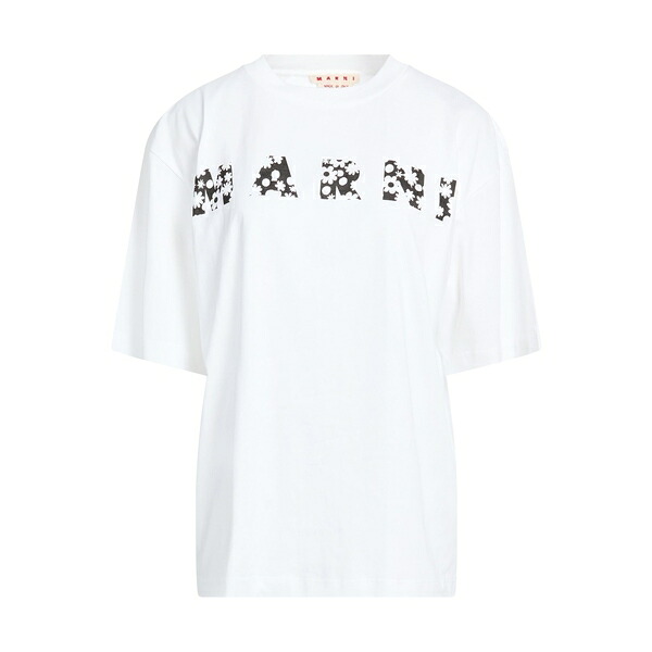 【送料無料】 マルニ レディース Tシャツ トップス T-shirts White｜asty