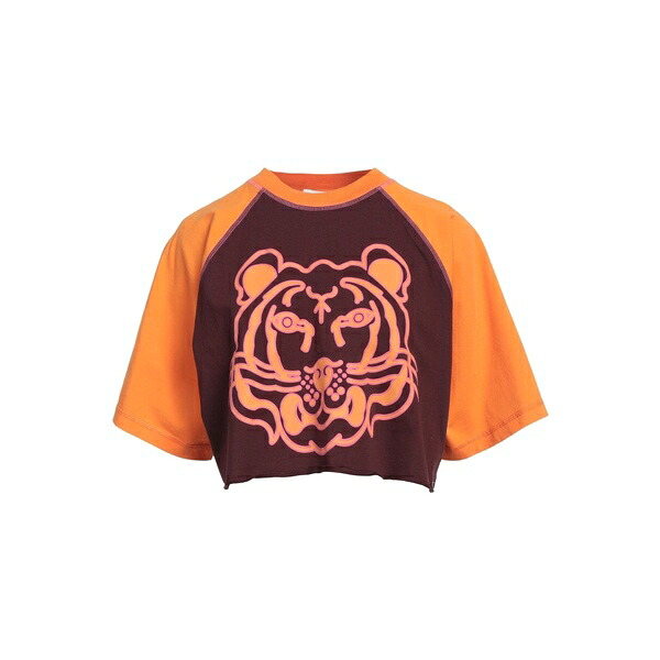 【貨物輸送無料】 ケンゾー レディース ティーシャツ トップス T-shirts Orange トップス-レディースファッション
