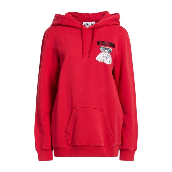 【貨物輸送無料】 モスキーノ レディース パーカー・スウェットシャツ アウター Sweatshirts Red