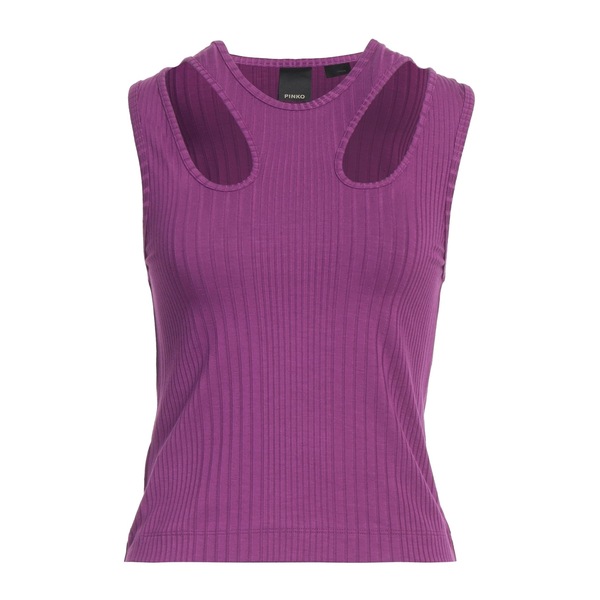 【送料無料】 ピンコ レディース Tシャツ トップス Tops Purple|asty