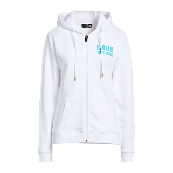 【貨物輸送無料】 モスキーノ レディース パーカー・スウェットシャツ アウター Sweatshirts White