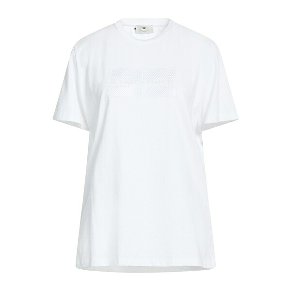 【貨物輸送無料】 エリザベスフランキ レディース プルオーバー トップス T-shirts White