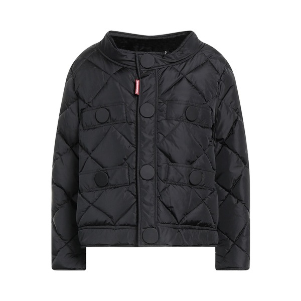 【送料無料】 ディースクエアード レディース ジャケット&ブルゾン アウター Puffers Black|asty