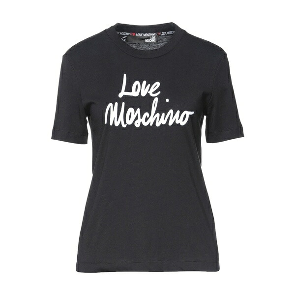 【送料無料】 モスキーノ レディース Tシャツ トップス T-shirts Black|asty