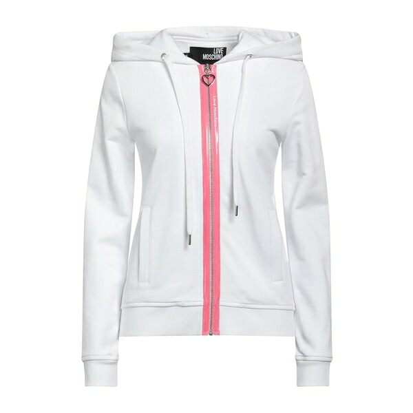 【貨物輸送無料】 モスキーノ レディース パーカー・スウェットシャツ アウター Sweatshirts White