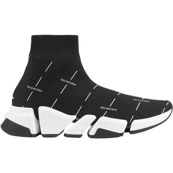 Balenciaga バレンシアガ レディース スニーカー 【Balenciaga Speed 2.0 Black White Logo (Women's)】 サイズ US_5(22.0cm) Black/White|asty