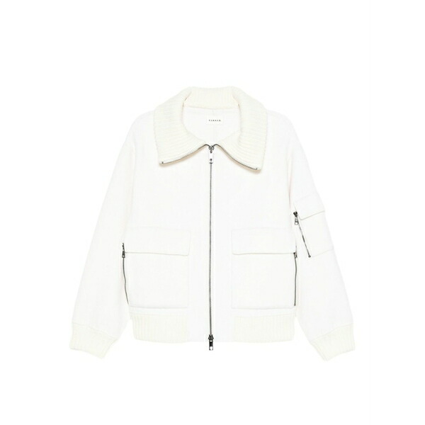 パロッシュ レディース 上衣＆上衣 アウター Zip-front patch-pocket jacket White