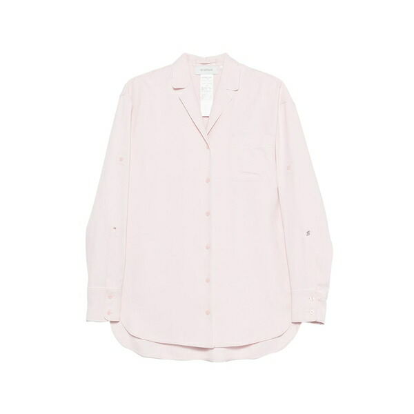 運動競技マックス レディース ティーシャツ トップス Cocco chest-pocket buttoned shirt Pink シャツ・ブラウス-トップス-レディースファッション