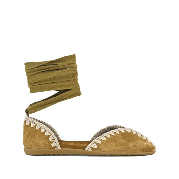 モウ レディース サンダル シューズ Suede ballet flats Brown|asty