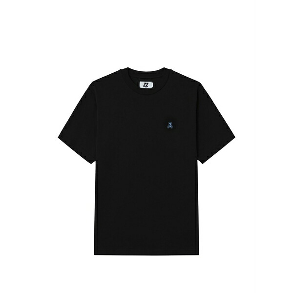 イズエ メンズ Tシャツ トップス Logo-detail cotton t-shirt Black|asty